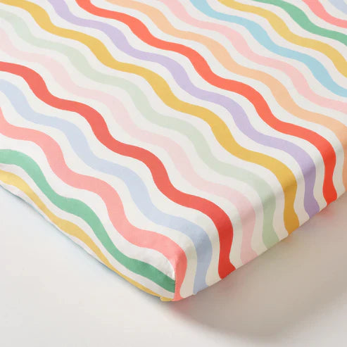 Kabode - Organic Cot Bed Fitted Sheet - Happy Days