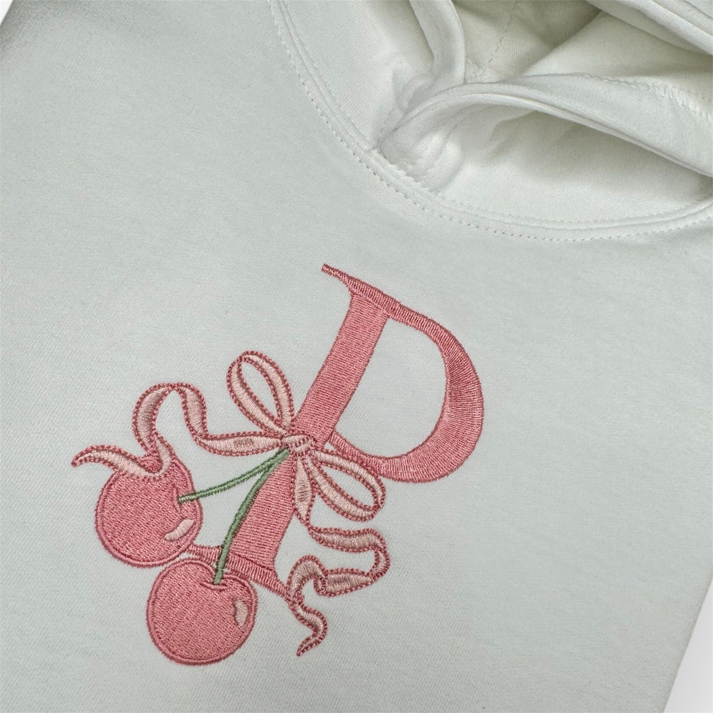 Children’s Initial Cherry Hoodie