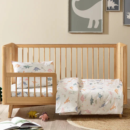 Kabode - Organic Cot Bed Bedding Set - Dino
