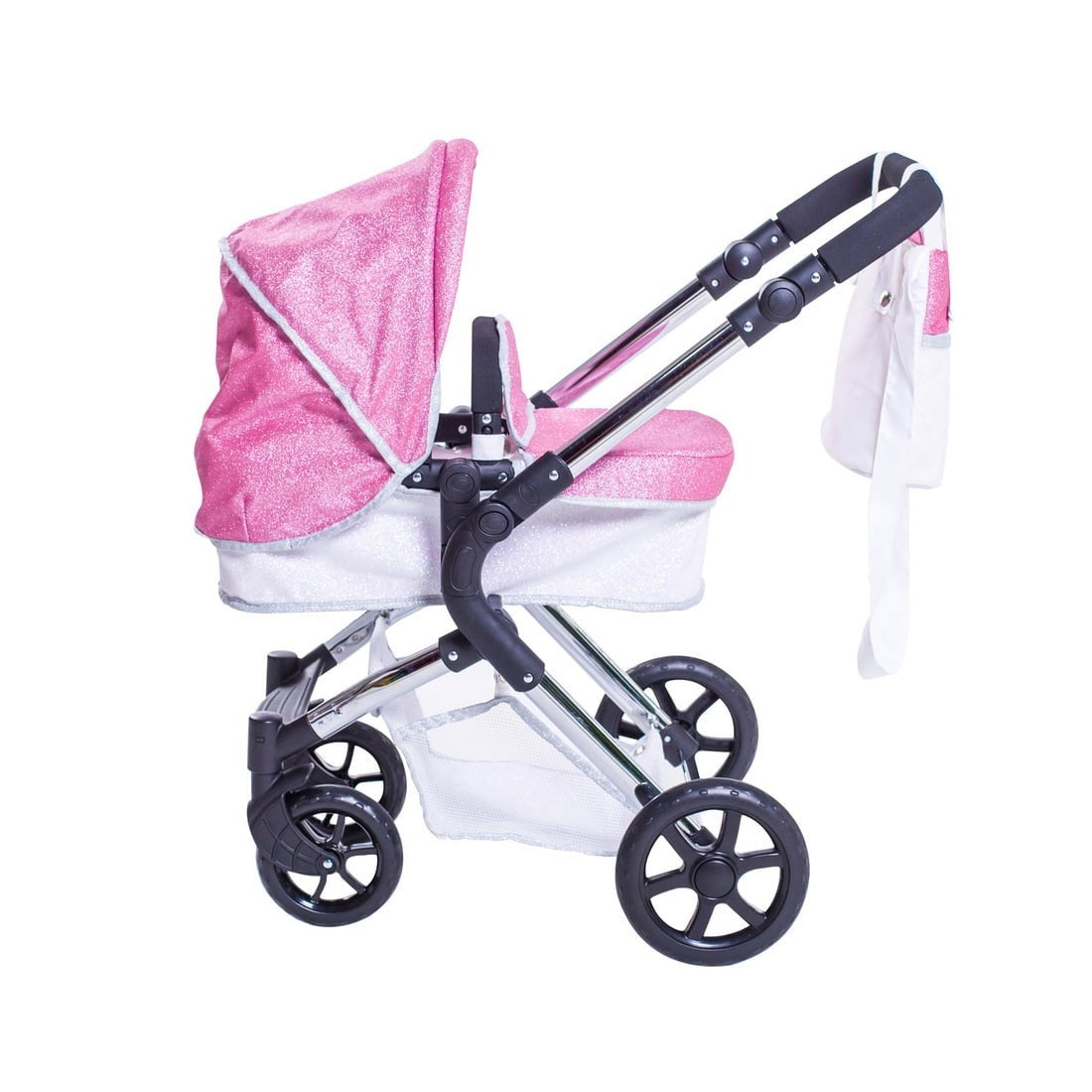 Roma Stephanie Dolls Pram Bundle with Pram / Pushchair, Doll, Highchair, Bag, Parasol & Pram set