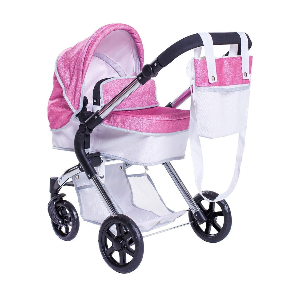 Roma Stephanie Dolls Pram Bundle with Pram / Pushchair, Doll, Highchair, Bag, Parasol & Pram set