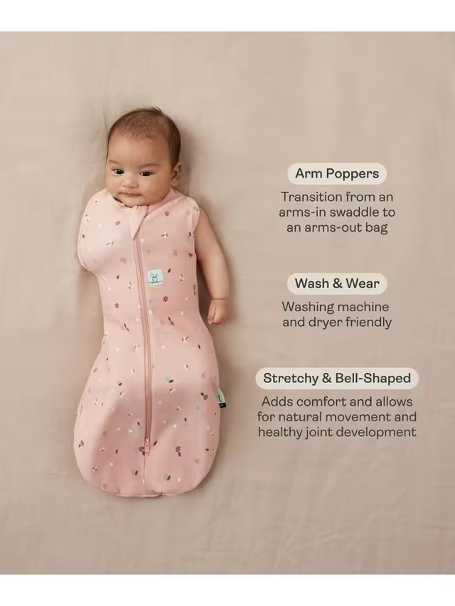 ergoPouch - Organic Winter Cocoon Swaddle Sleeping Bag - Elephant Parade 2.5 TOG