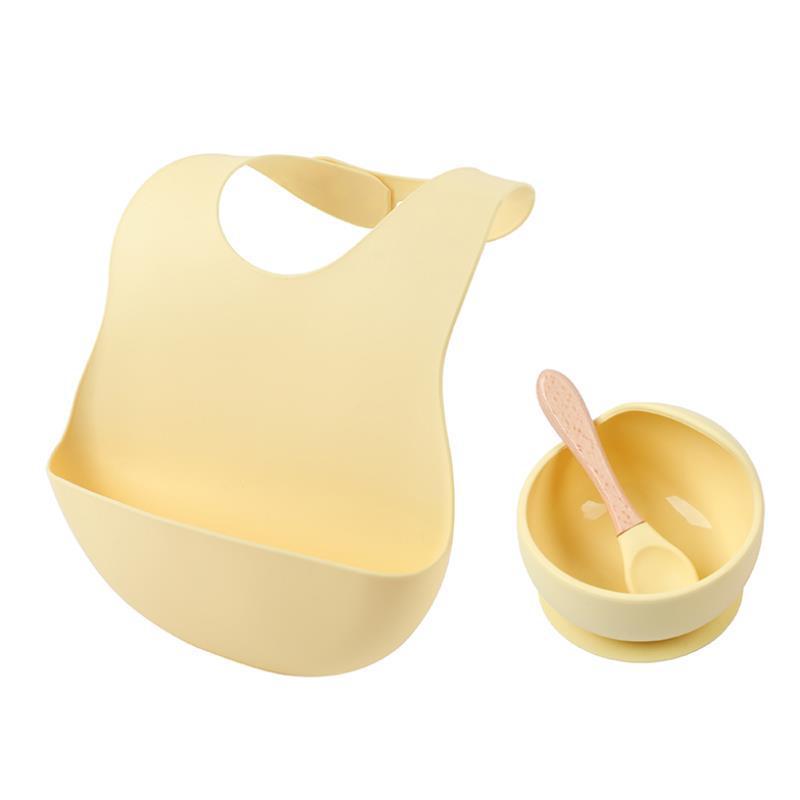 BabyMuffin Waterproof Silicone Baby Bib with Catch Pocket