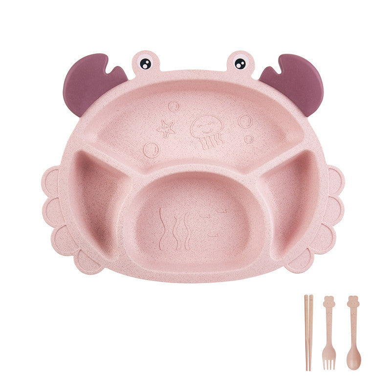 Kraby 6-Piece Crab-Shaped Baby Cutlery Set - BPA-Free Toddler Plate