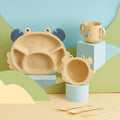 Kraby 6-Piece Crab-Shaped Baby Cutlery Set - BPA-Free Toddler Plate