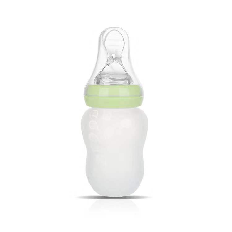 Silicone Baby Spoon Bottle – Wide-Caliber Mess-Free Feeder