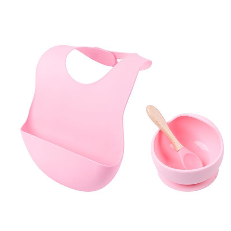 BabyMuffin Waterproof Silicone Baby Bib with Catch Pocket