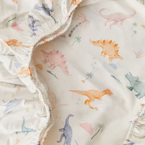 Kabode - Organic Cot Fitted Sheet - Dino