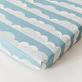 Kabode - Organic Crib Fitted Sheet - Rolling Clouds