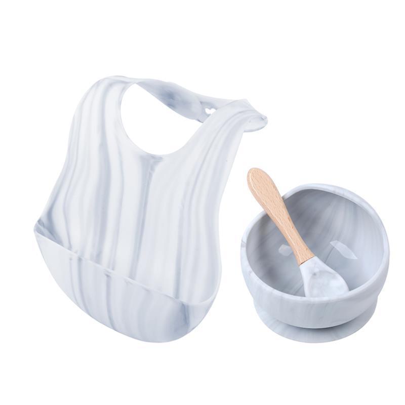 BabyMuffin Waterproof Silicone Baby Bib with Catch Pocket
