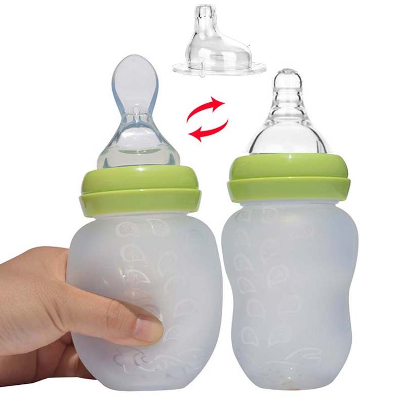 Silicone Baby Spoon Bottle – Wide-Caliber Mess-Free Feeder