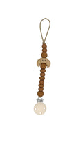 Chewies&more - Silicone Pacifier Teething Clip - Croissant - Latte