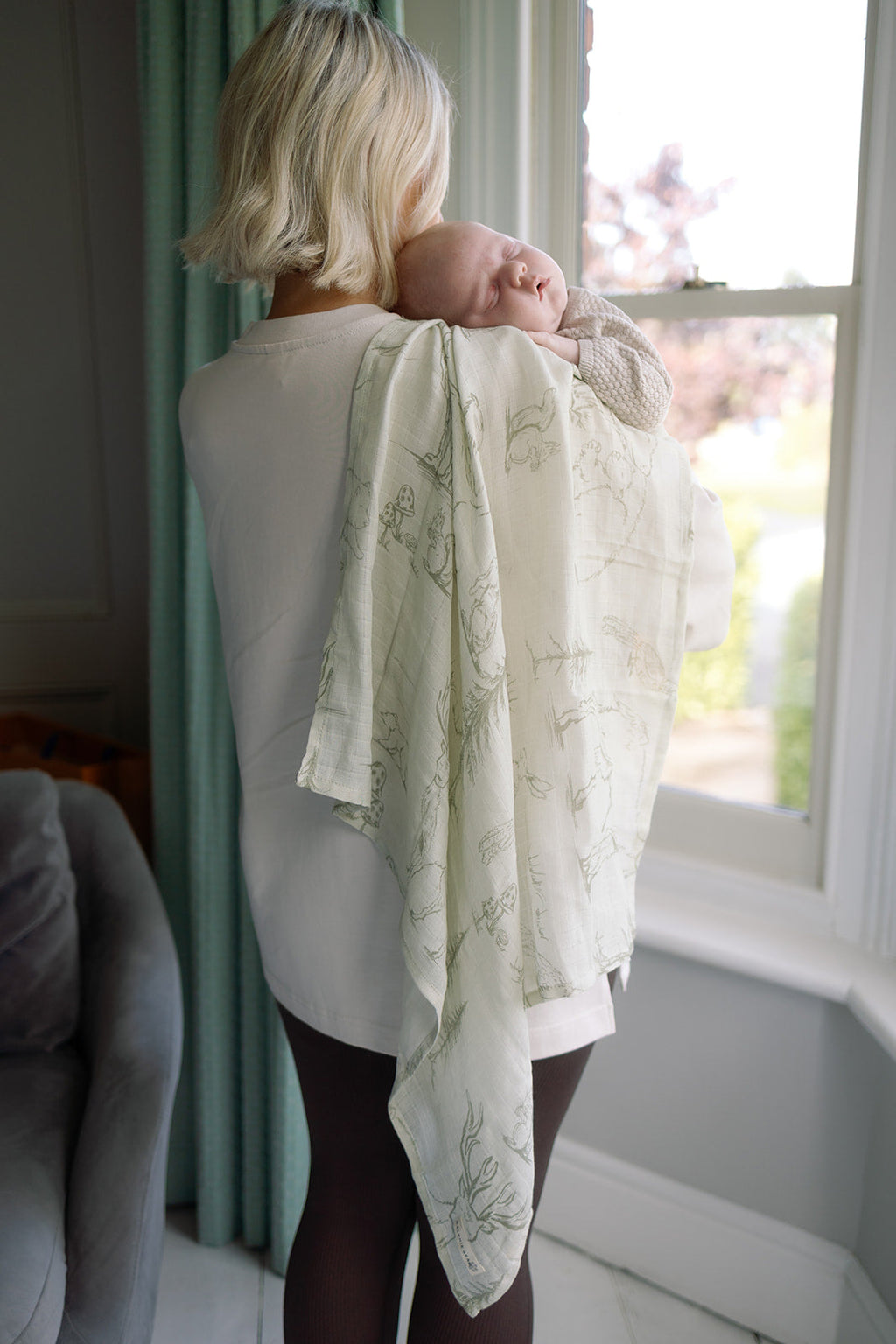 Woodland Large Swaddle Muslin