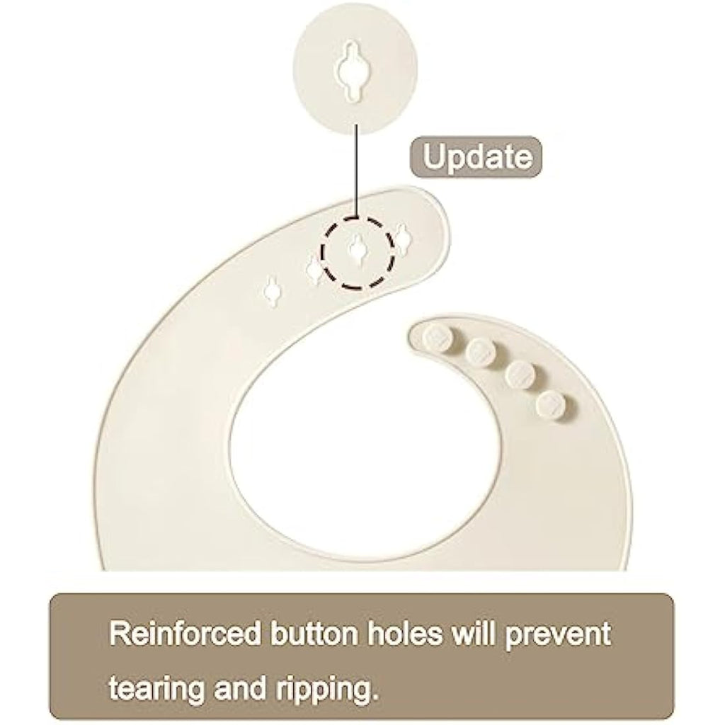 PandaEar 3 Pack Silicone Bibs for Babies & Toddlers, Waterproof Baby Bibs 6-12-18 months for Weaning, BPA Free Adjustable Baby Feeding Bib with Large Pocket Food Catcher