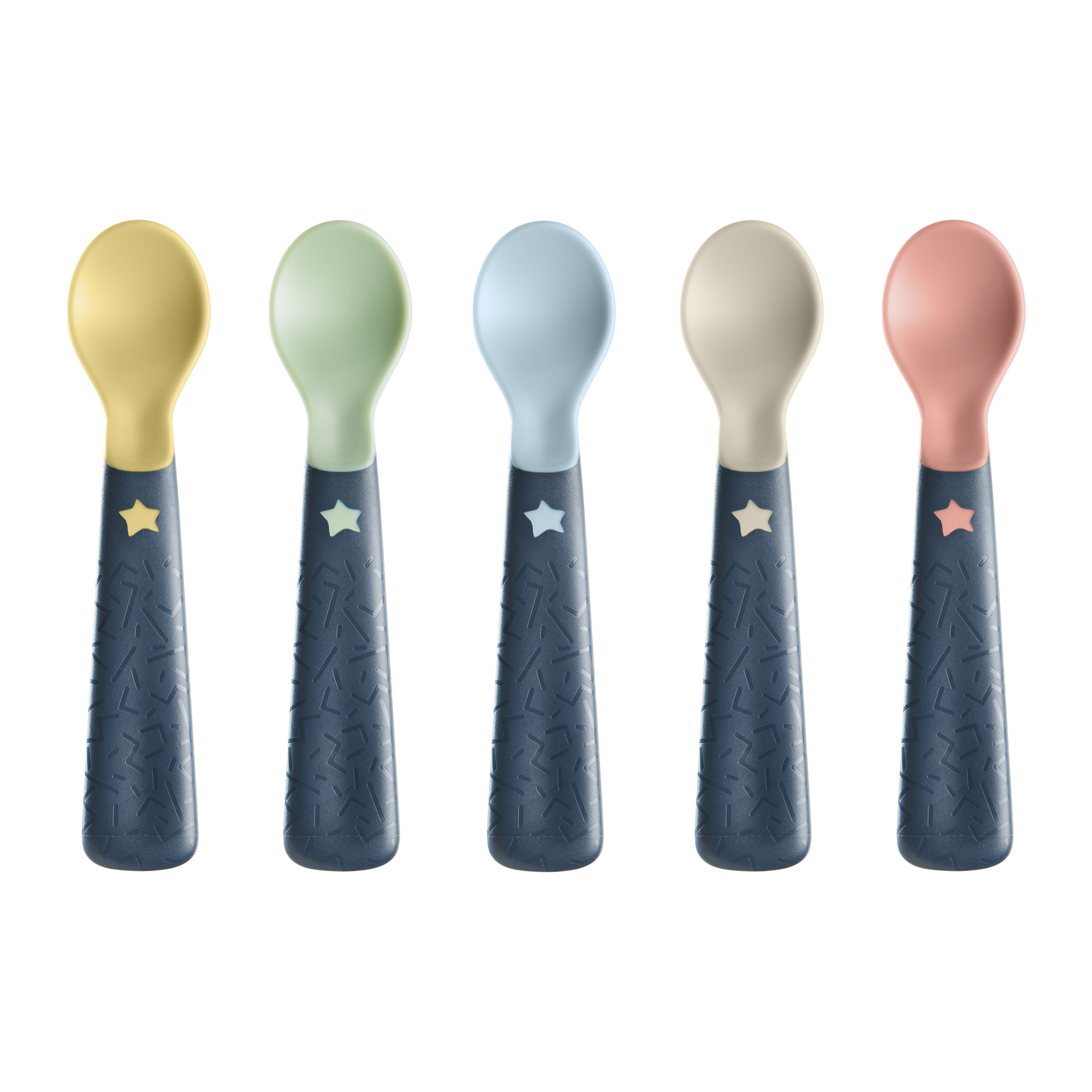Tommee Tippee Easi Grip Self Feeding Spoons x5