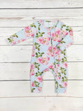 Baby Girl Flower Zippy Sleeper: 0-3M