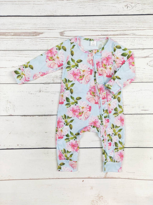 Baby Girl Flower Zippy Sleeper: 0-3M