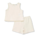 HelloBaby Girls Blouse & Shorts Set Pastel Dreams Crew Neck Short Length Sleeveless - Ecru