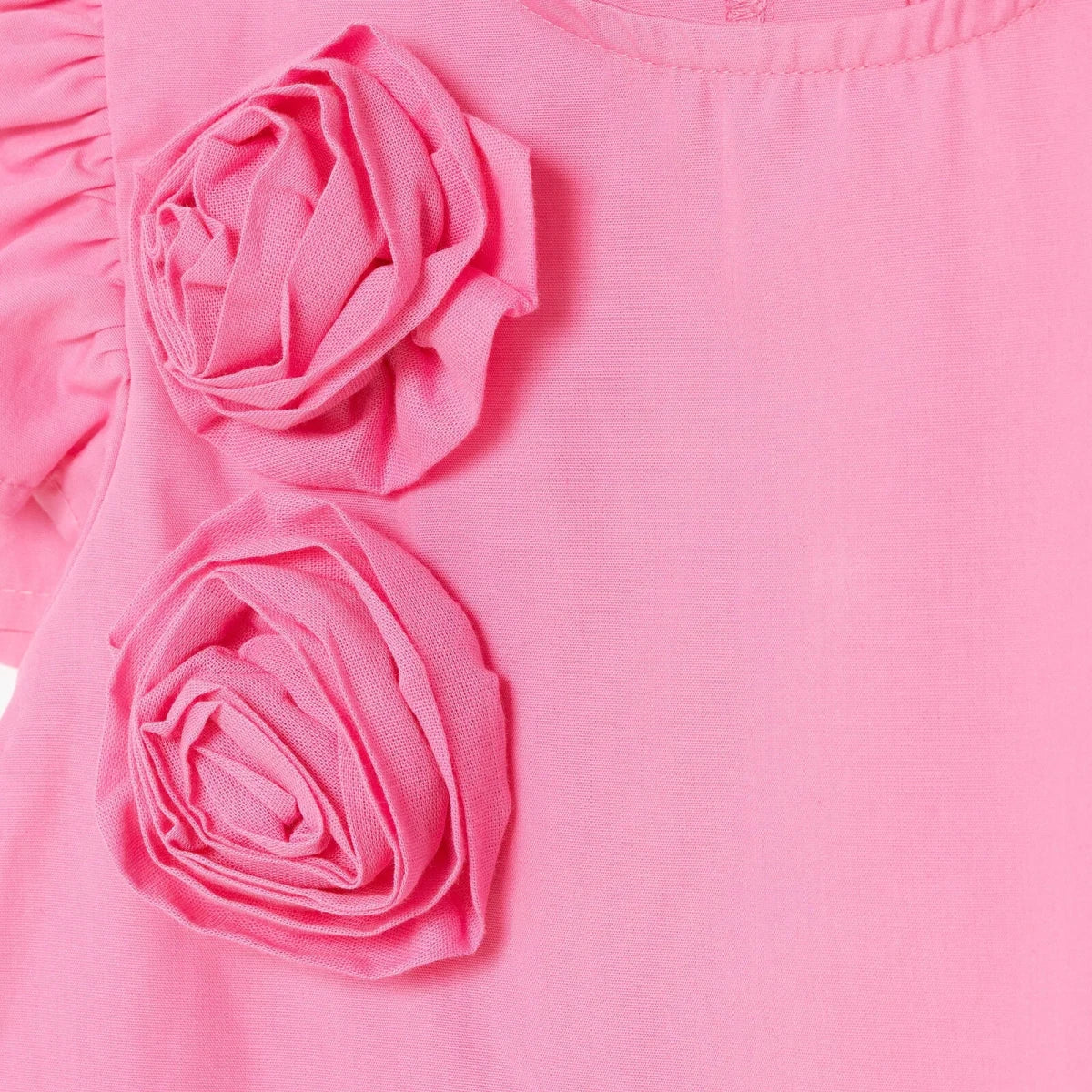 HelloBaby Girls Dress Flower Flower Garden Crew Neck Short Sleeve - Pink