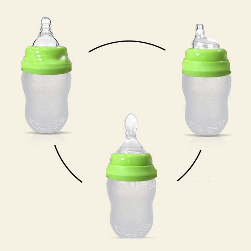 Silicone Baby Spoon Bottle – Wide-Caliber Mess-Free Feeder