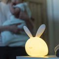 Nattou LED-Night Light Bunny of Silicone, Voice Activation, 7 Colours, BPA-Free
