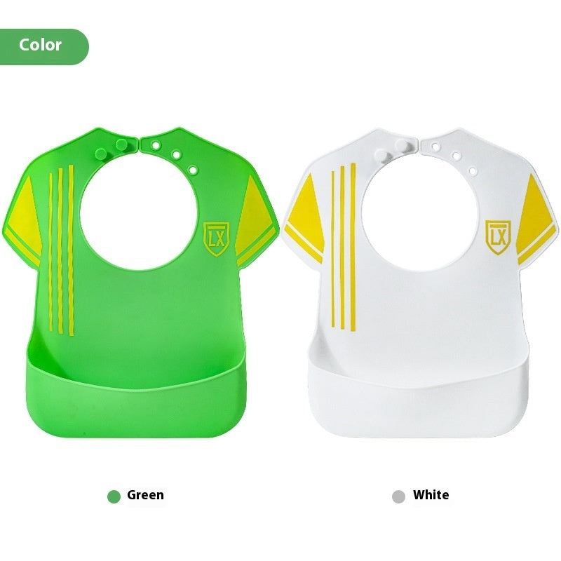 Waterproof Silicone Baby Bib with Crumb Catcher - Easy Clean