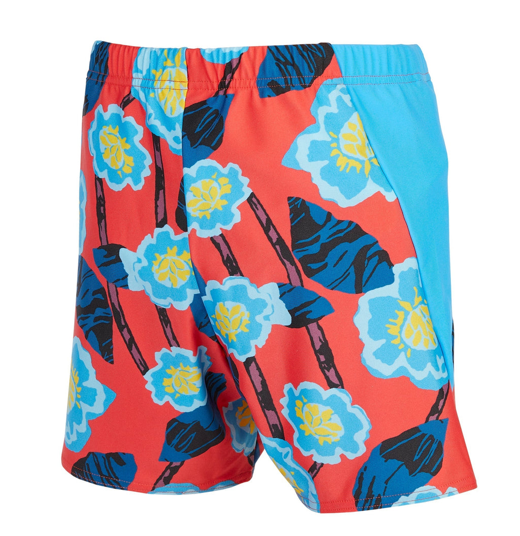 Boy’s Swim Shorties – Floral Blue *