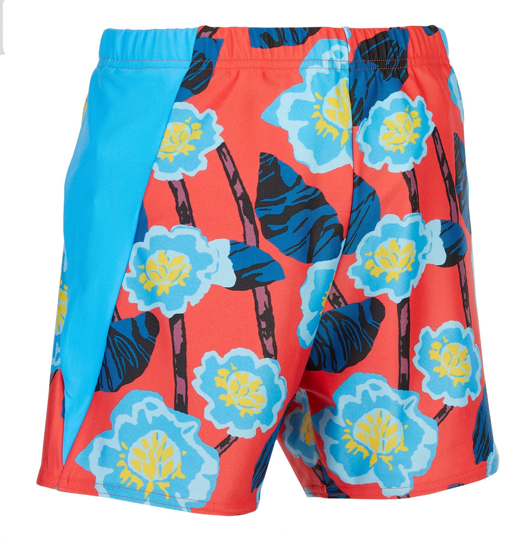 Boy’s Swim Shorties – Floral Blue *