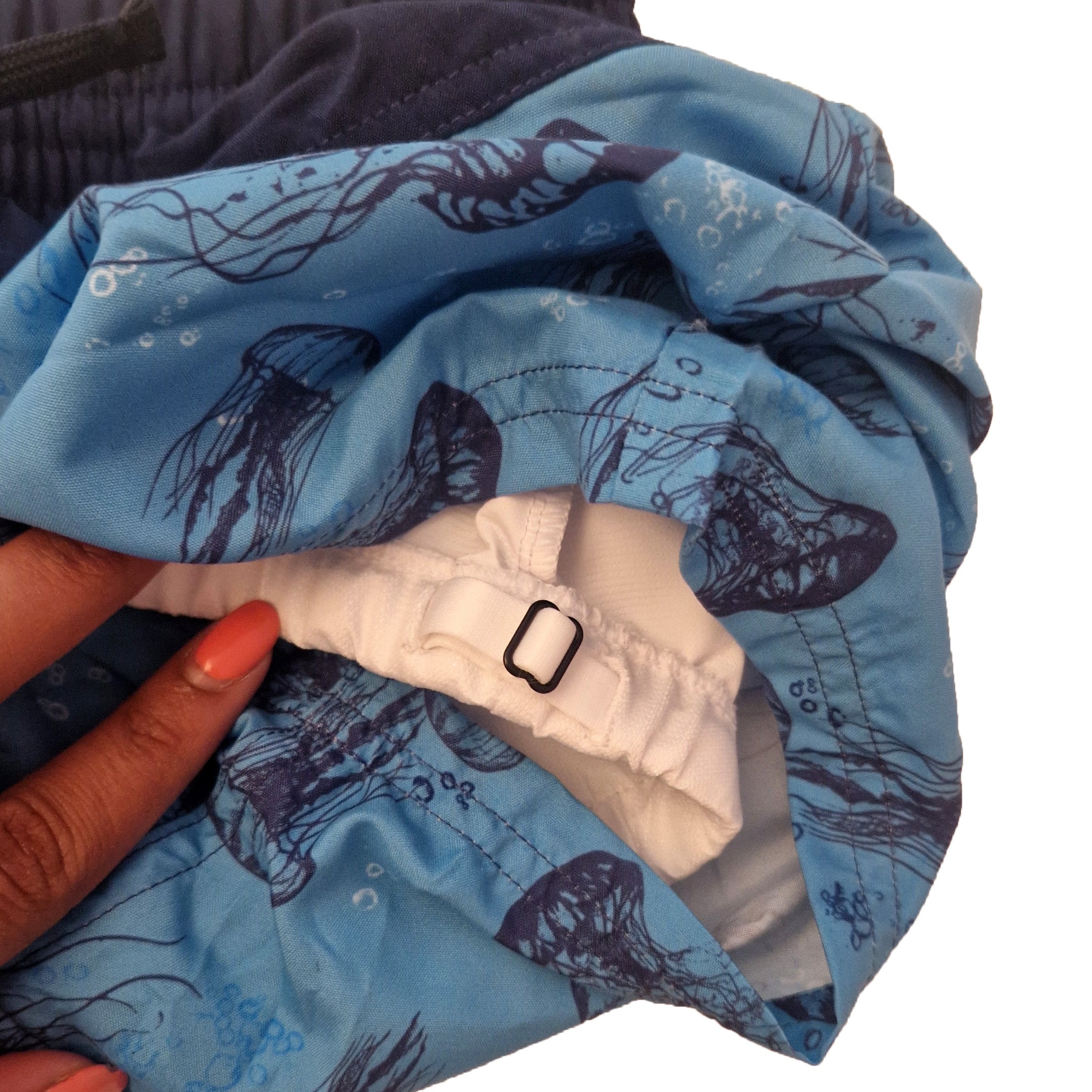 Boy's Jellyfish Board Swim Shorts - Navy/blue *