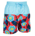 Boy's Board Swim Shorts - Floral Blue *
