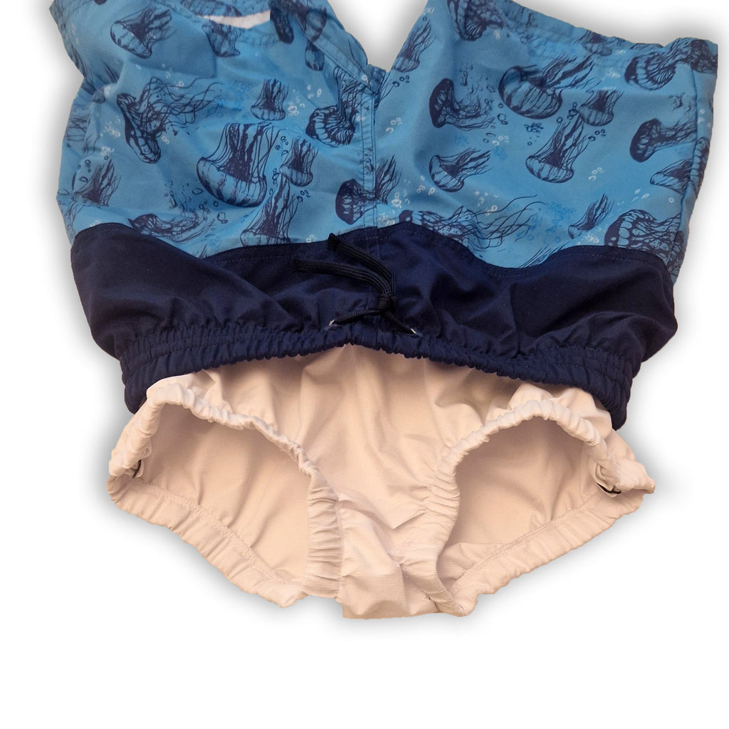 Boy's Jellyfish Board Swim Shorts - Navy/blue *