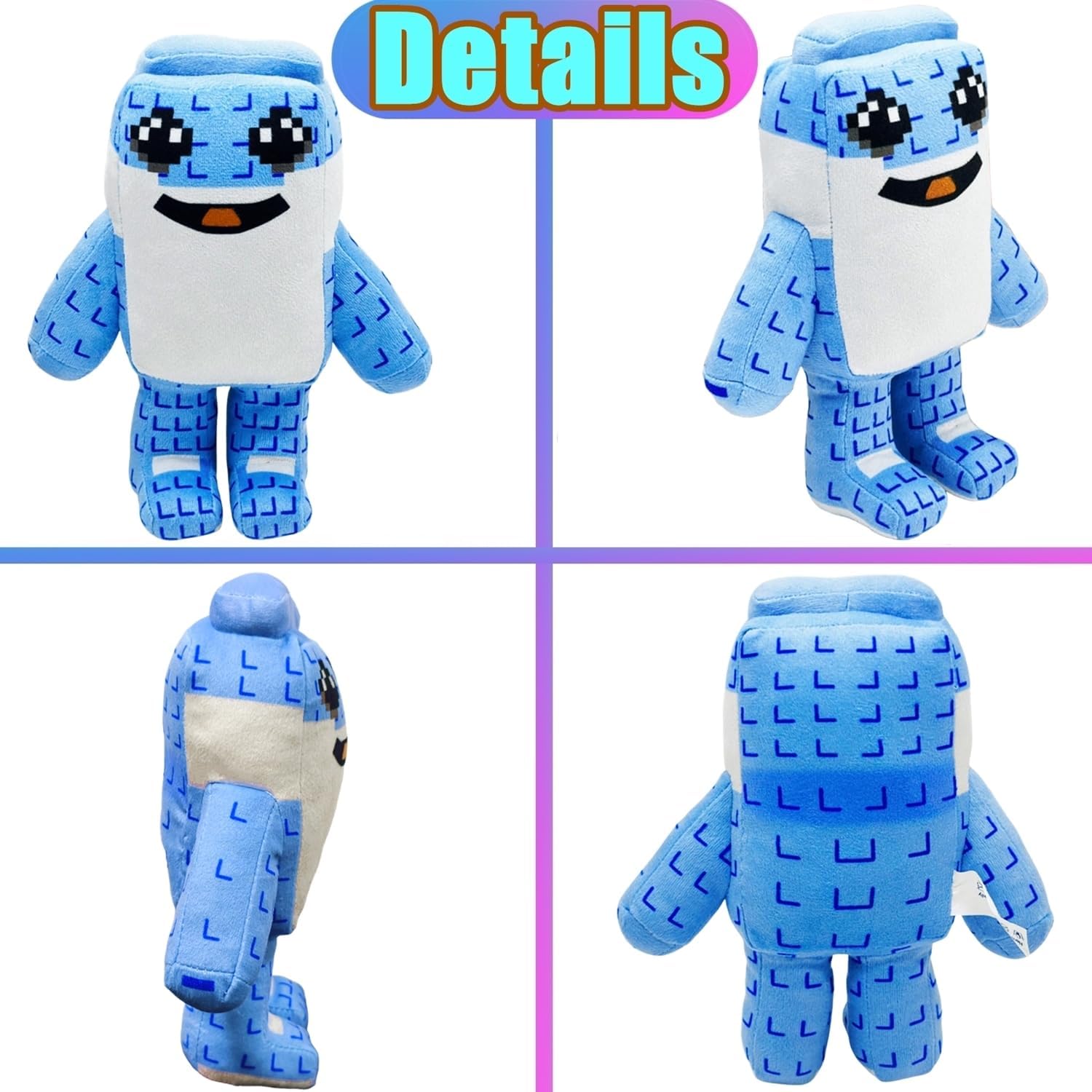 Steal a Brainrot Plush Toys, 9.8 inch Adorable Brainrot 67, Collectible Brain Rot Plush Gift for Fans (Blue)