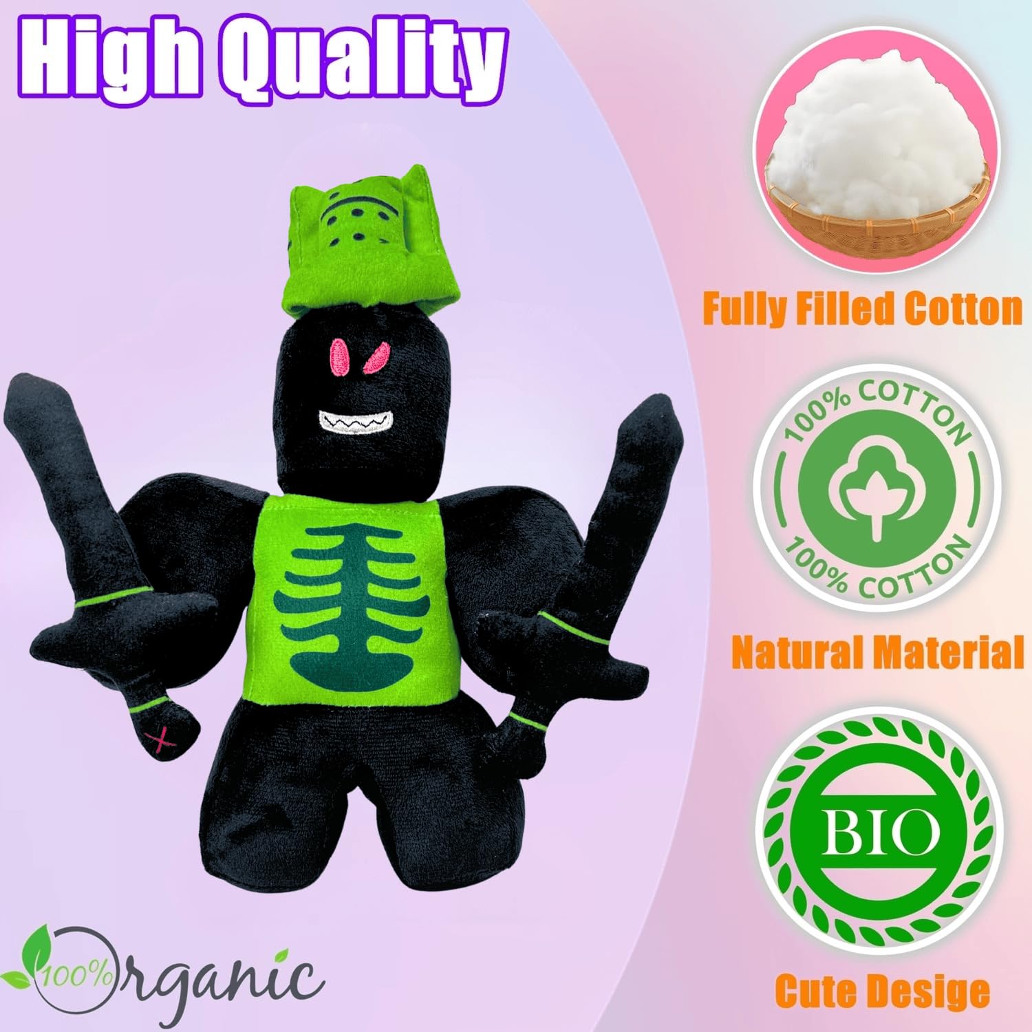 1x1x1x1 Plush Toys, Sword Killer Stuffed Animals Dolls, Collectible Plushies for Video Game Fans