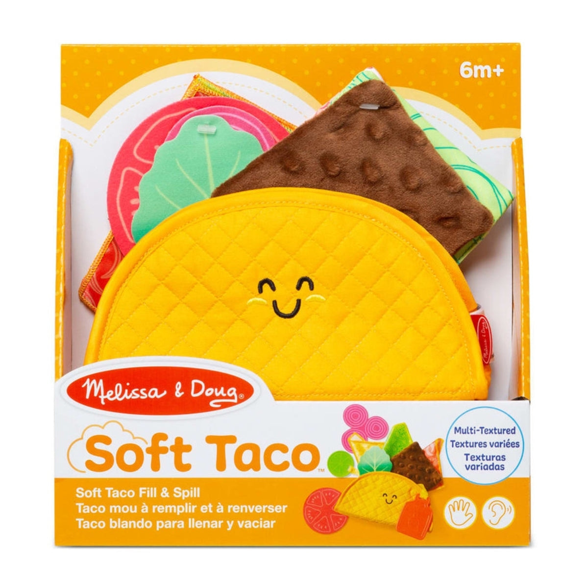 Melissa & Doug Touch & Feel Taco Soft Toy, 6 months+