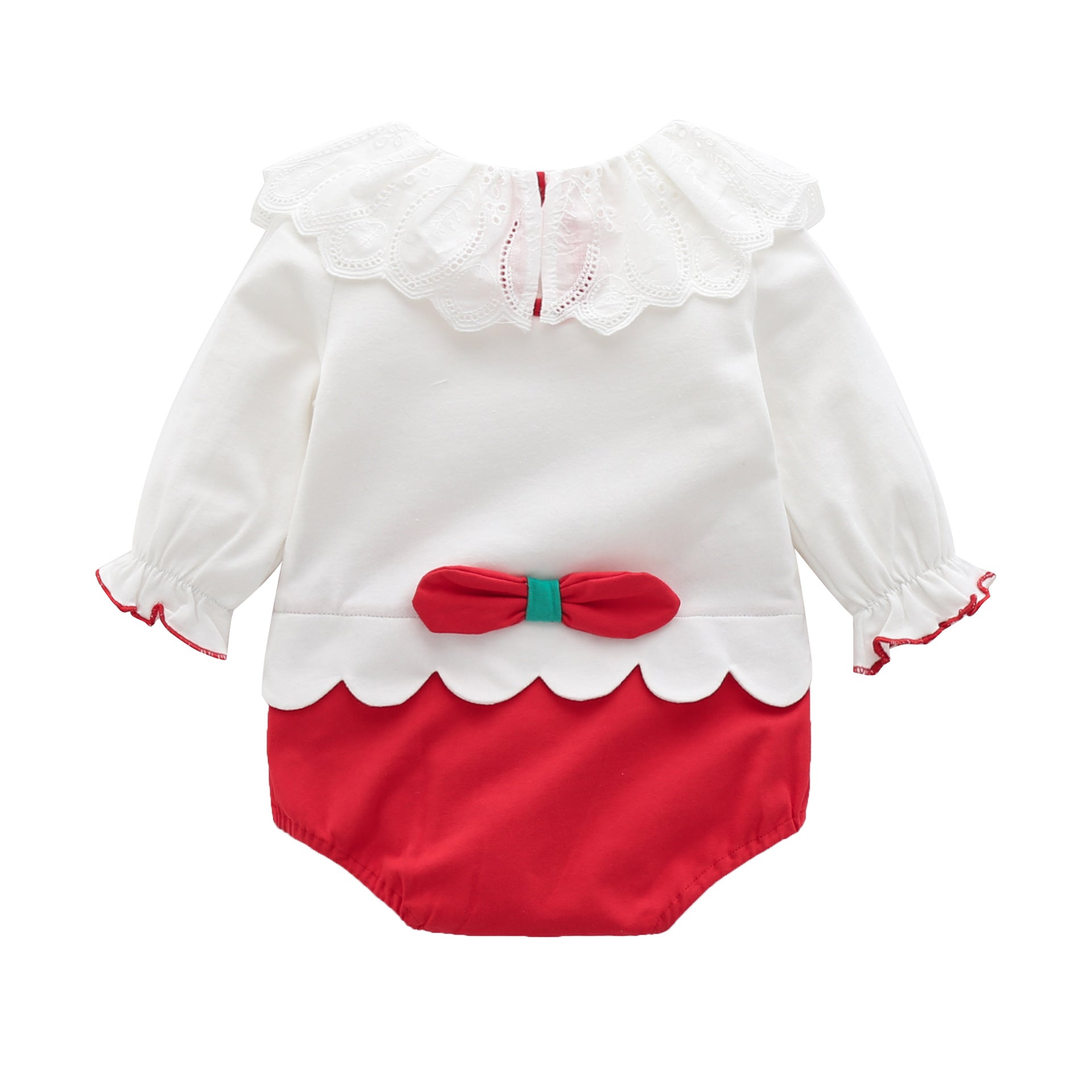 Girls' Strawberry Long-Sleeve Romper For Babies