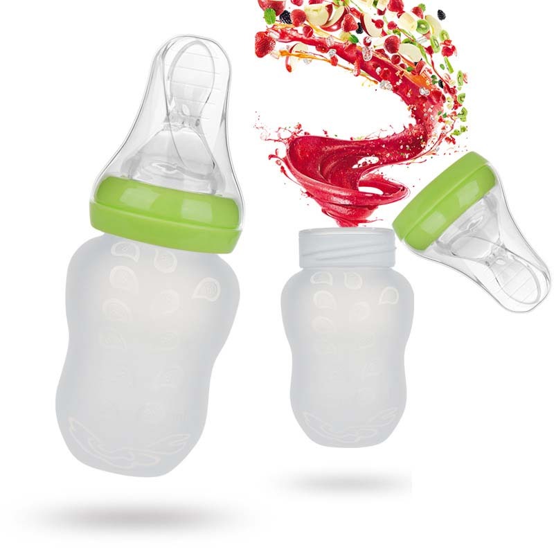 Silicone Baby Spoon Bottle – Wide-Caliber Mess-Free Feeder