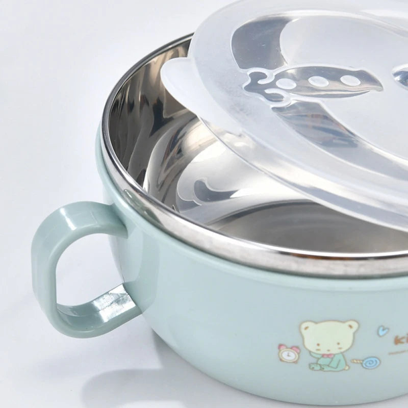 Insulated Baby Bowl Set 300ml - Stainless Steel BPA Free with Spoon