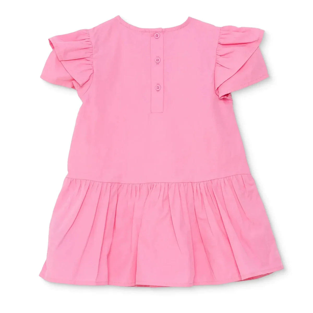 HelloBaby Girls Dress Flower Flower Garden Crew Neck Short Sleeve - Pink
