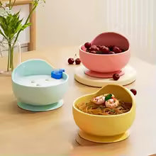 Food Grade Silicone Baby Feeding Bowl Set with Suction Base & Spoon