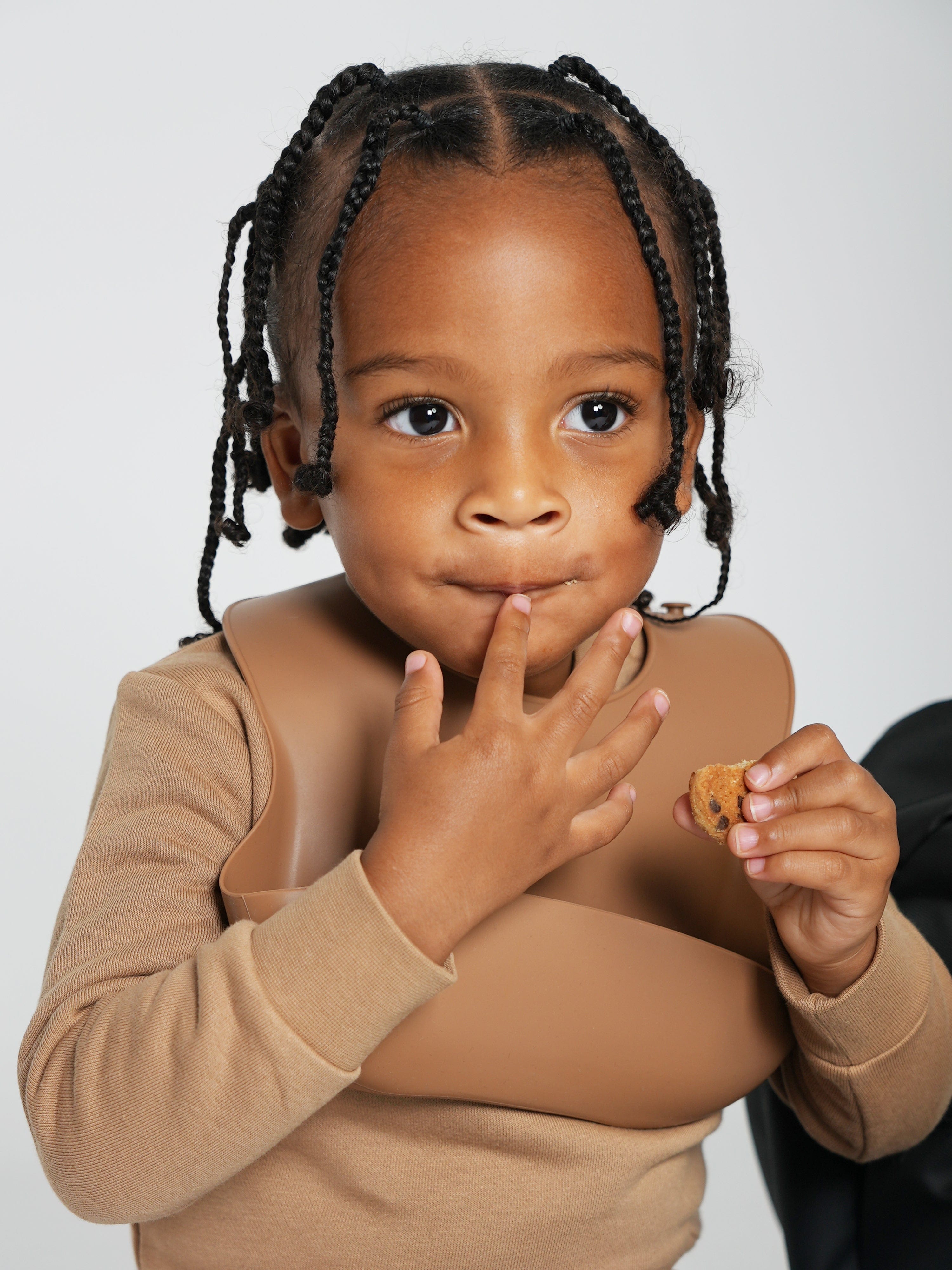 Bloom Bambini Baby Everyday Silicone Bib in Brown