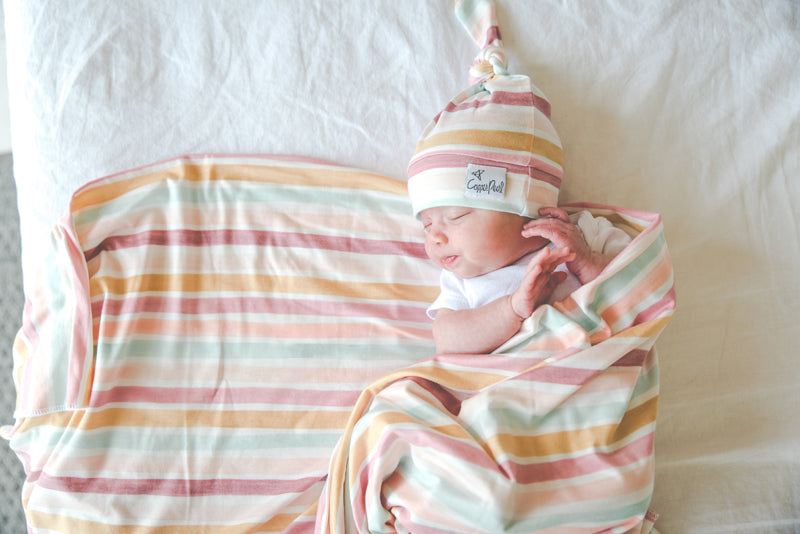 Copper Pearl Knitted Swaddle Blanket Enchanted