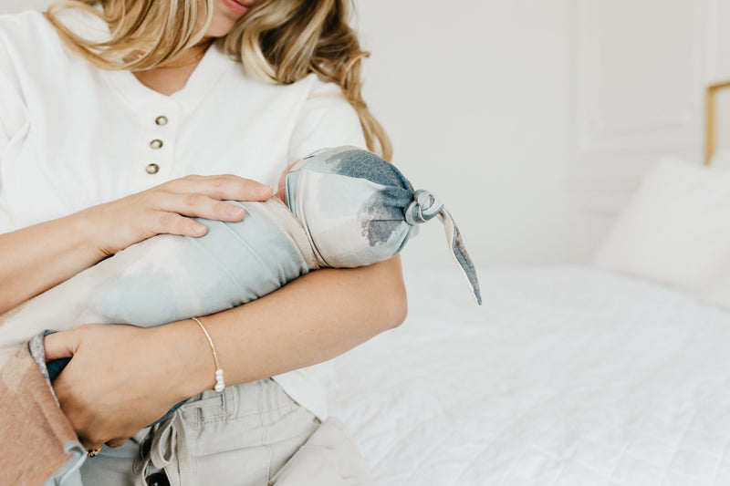 Copper Pearl Knitted Swaddle Blanket Picasso