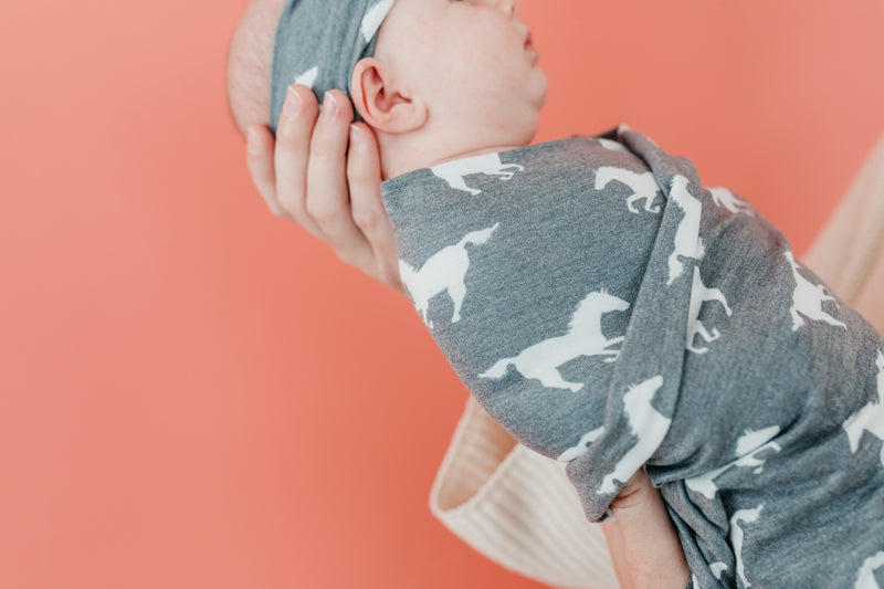 Copper Pearl Knitted Swaddle Blanket Colt