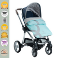 BlinkyWarm - Universal All Season Buggy Rain Cover / Sunshade UV50+/ Footmuff - Seafoam Blue