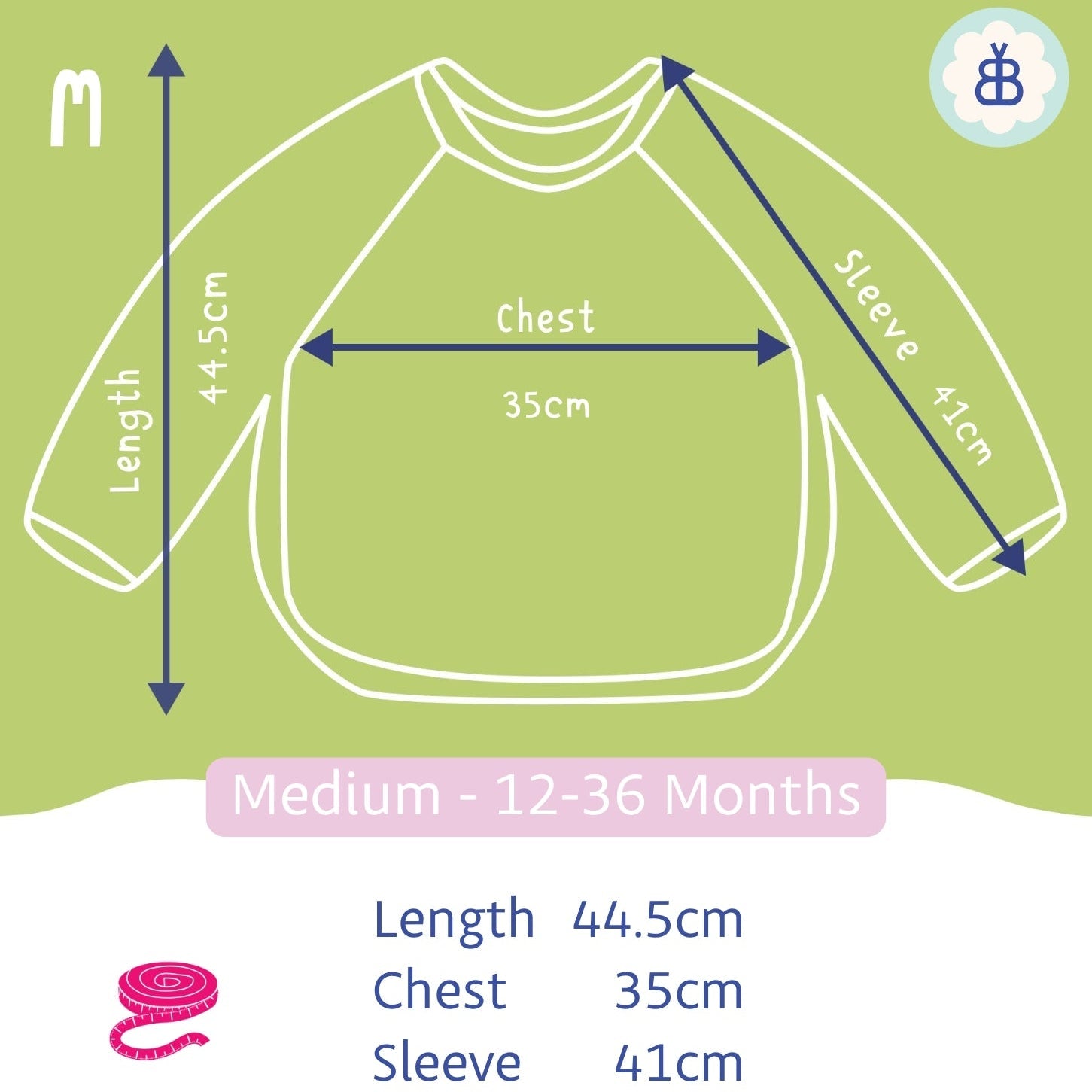 Long Sleeved Bib - Vegetable Garden