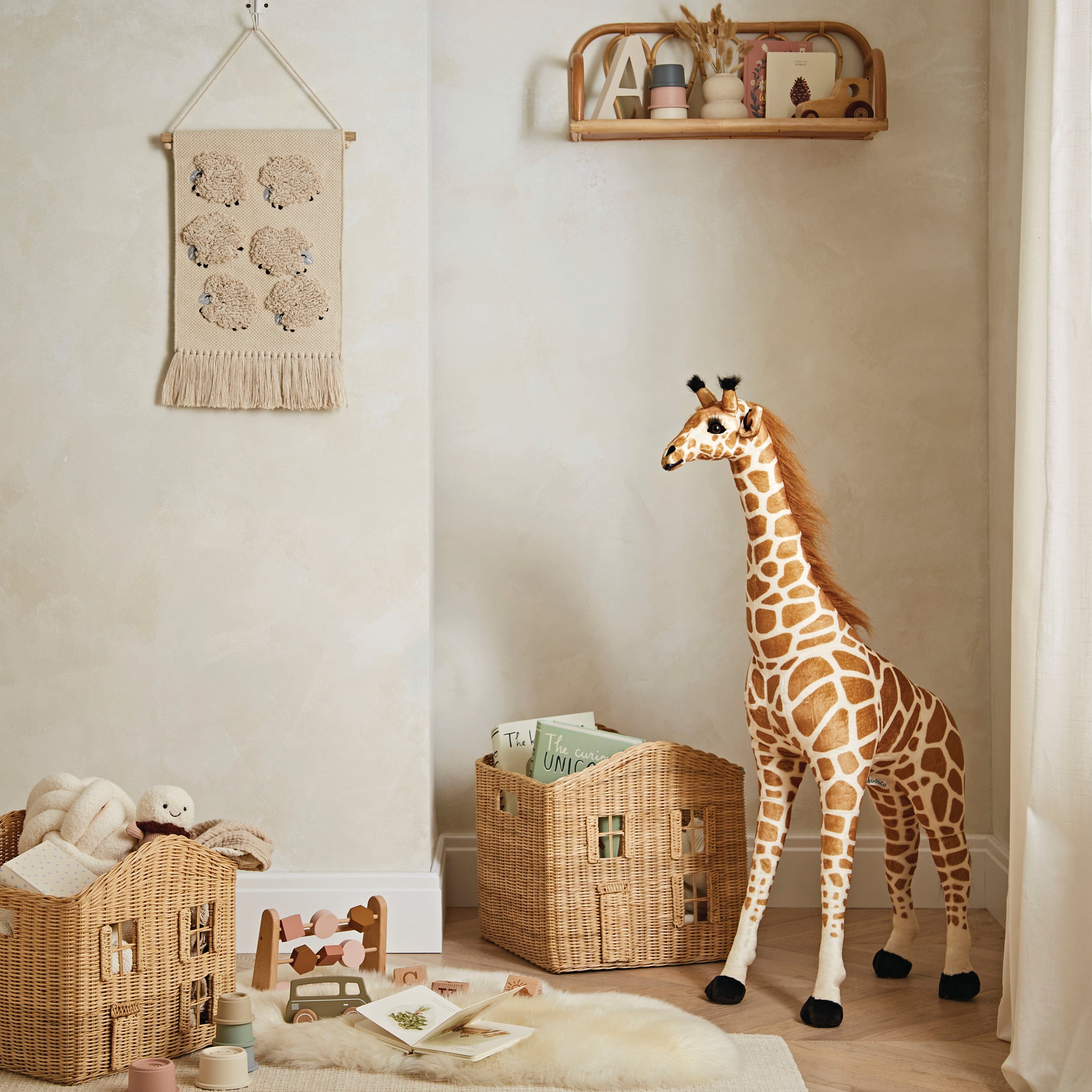 CuddleCo Standing Giraffe Stuffed Animal Toy For Kids
