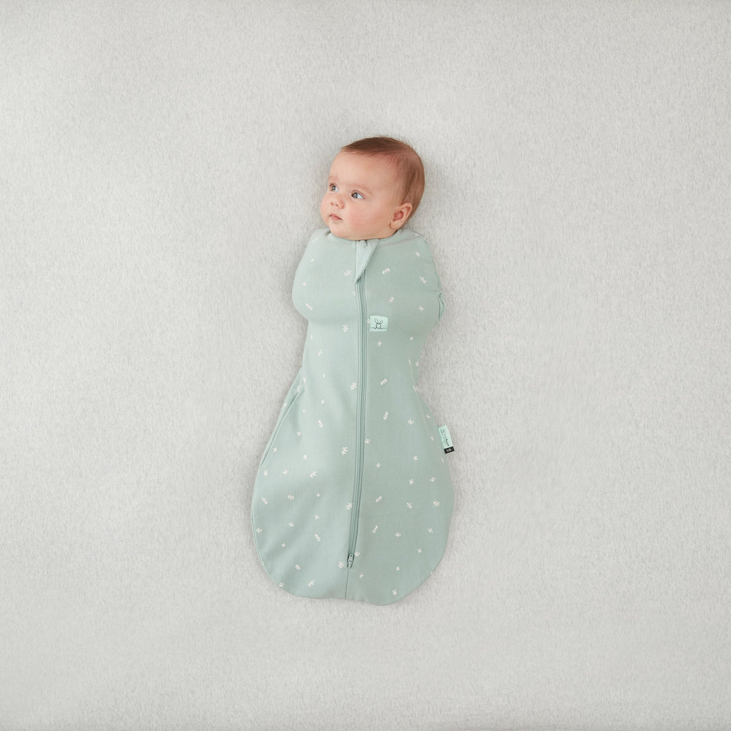 ergoPouch - Organic Summer Cocoon Swaddle Sleeping Bag - Sage 0.2 TOG