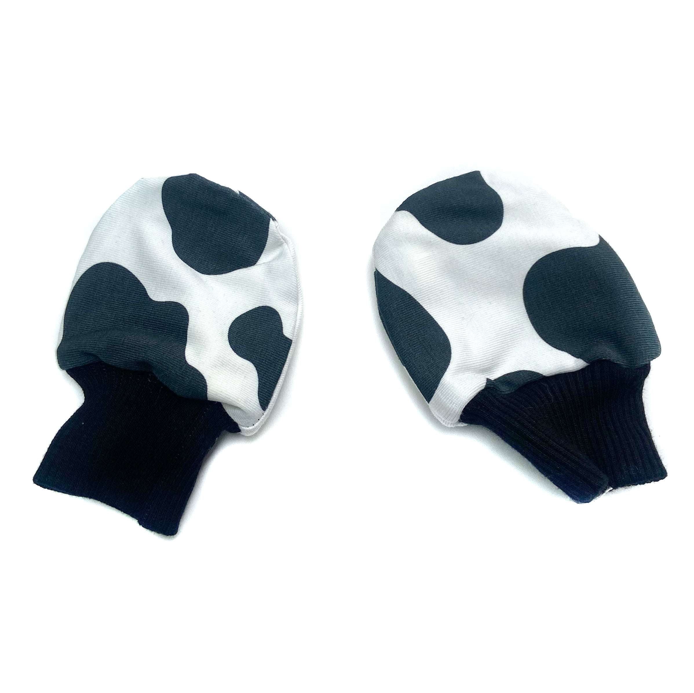 Cow Print Baby Mittens