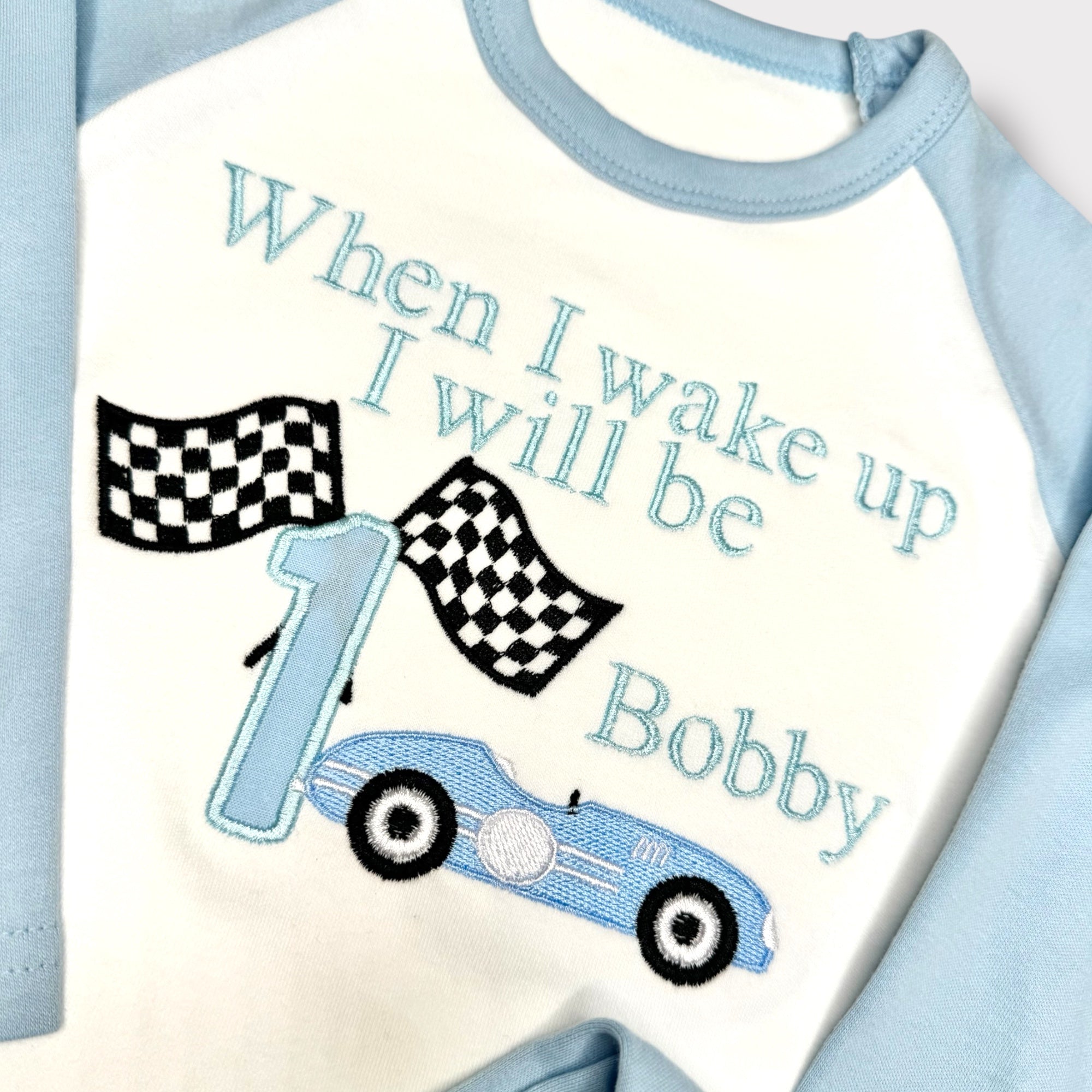 Car AppliqueBirthday Pjyamas