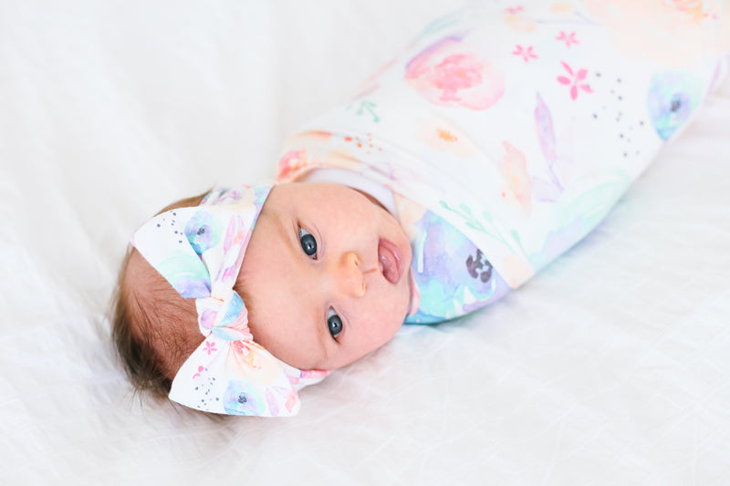 Copper Pearl Knit Headband Bloom